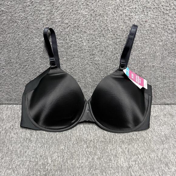 Olga By Warners Full Coverage Underwire Bra 44D Black No Side Effects Smooth - Picture 1 of 5